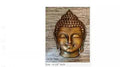 NATURE SQUARE Serene Buddha Head || 24 Inch 3D Elevated Fiber Relief Wall Art Mural Decor ||