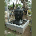Natural Black Buddha Head Fountain