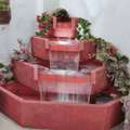 Natural Red Stone corner waterfall