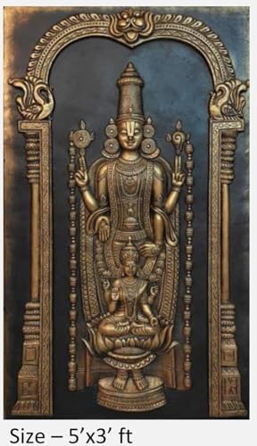 NATURE SQUARE Balaji 3D Elevation fiber Relief Mural Wall Art decor, Actual Size 5/3 feet