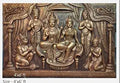 NATURE SQUARE Ramayna 3D Elevation fiber Relief Mural Wall Art decor, Actual Size 4/6 feet.