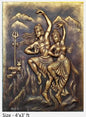 NATURE SQUARE Lord Shiva & Parvati 3D Elevation fiber Relief Mural Wall Art decor, Actual Size 4�3 feet