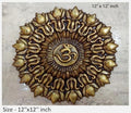 NATURE SQUARE Round Sun 3D Elevation fiber Relief Mural Wall Art decor Actual Size 12/12 inch