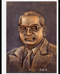 NATURE SQUARE Baba Saheb Ambedkar 3D Elevation fiber Relief Mural Wall Art decor, Actual Size 2/3feet