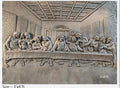 NATURE SQUARE Jesus christ last supper 3D Elevation fiber Relief Mural Wall Art decor, Actual Size 3/4 feet