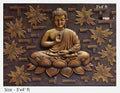 NATURE SQUARE Serenity in Stillness || 3D Elevation Buddha Meditation Relief Wall Art (3/4 ft) ||