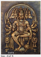 NATURE SQUARE Lord Panchmukhi Hanumaan 3D Elevation fiber Relief Mural Wall Art decor Actual Size 3/4 feet