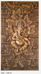 NATURE SQUARE Ganpati Large Size 7/4 Feet with || Full Carving 3D Elevation Fiber Relief Mural Wall Art Decor ||