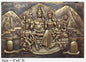 NATURE SQUARE Lord Shiva & Parvati 3D Elevation fiber Relief Mural Wall Art decor,Actual 4x6 Feet