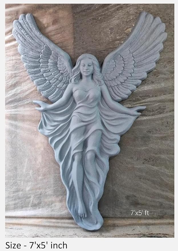 NATURE SQUARE Angel 3D Elevation fiber Relief Mural Wall Art decor,Actual Size 7/5 feet