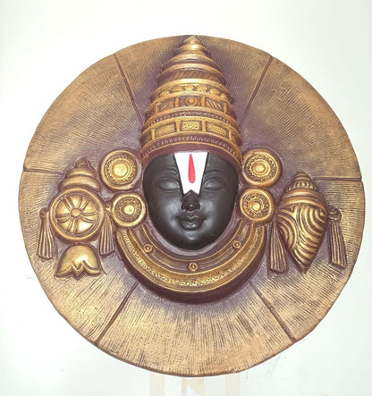 NATURE SQUARE Balaji face cutout 3D Elevation fiber Relief Mural Wall Art decor,Actual Size 18/18 inch