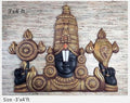 NATURE SQUARE Balaji 3D Elevation fiber Relief Mural Wall Art decor, Actual Size 3x4 feet