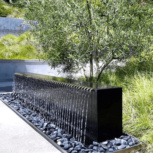 Black Grenite outdoor fountain